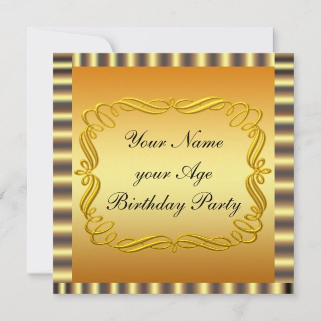 Create Your Gold Invitation (Front)