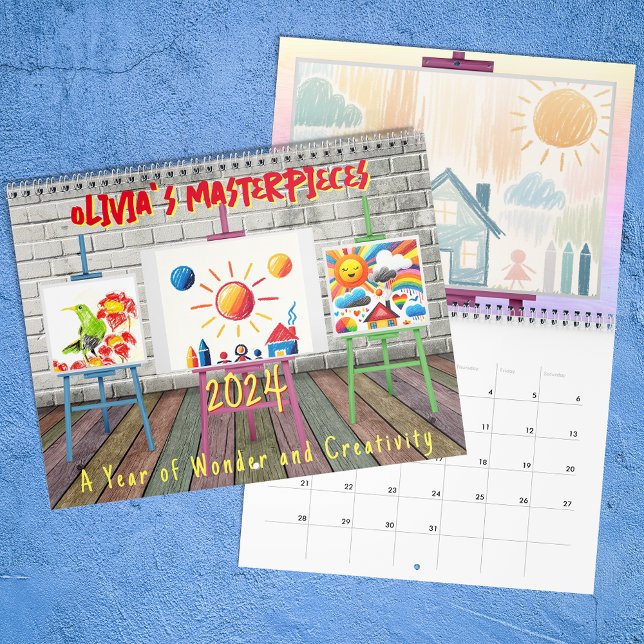 Create Your Kids' Art Personalised Photo 2024 Calendar (Creator Uploaded)
