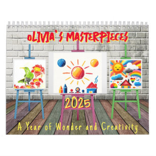 Create Your Kids' Art Personalised Photo 2025 Calendar