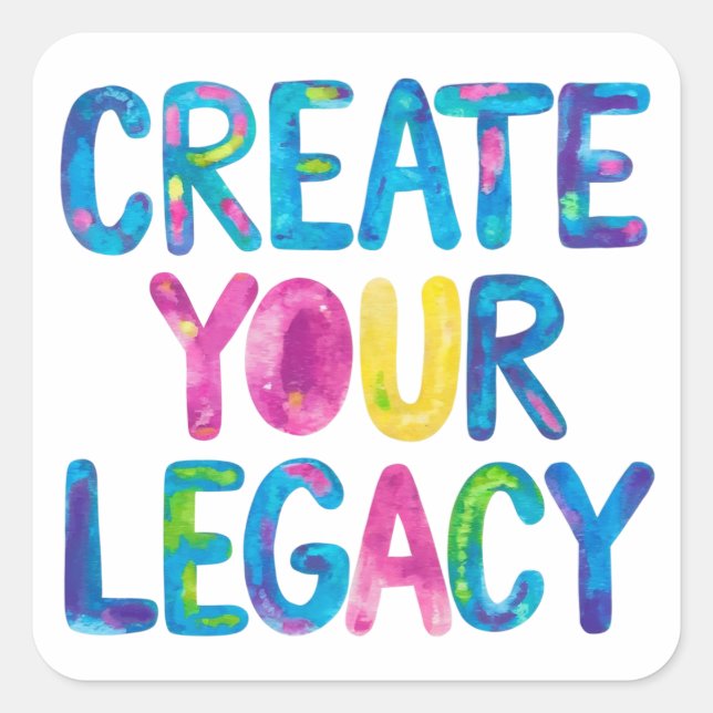 Create your legacy square sticker (Front)