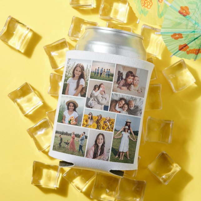 Create Your Own 10 Photo Collage Can Cooler (In Situ Summer)