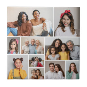 Create Your Own 10 Photo Collage Ceramic Tile