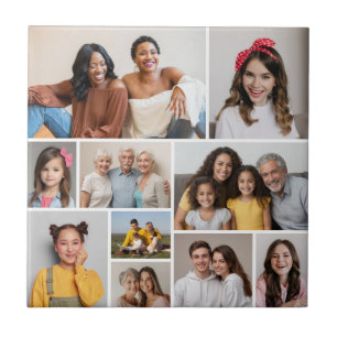 Create Your Own 10 Photo Collage Ceramic Tile