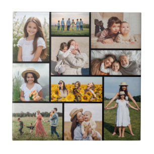 Create Your Own 10 Photo Collage Ceramic Tile
