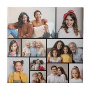 Create Your Own 10 Photo Collage Ceramic Tile