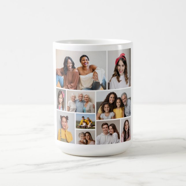Create Your Own 10 Photo Collage Coffee Mug (Center)
