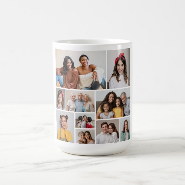 Create Your Own 10 Photo Collage Coffee Mug (Center)