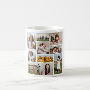 Create Your Own 10 Photo Collage Coffee Mug