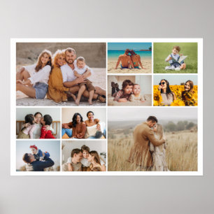 Create Your Own 10 Photo Collage Custom Poster
