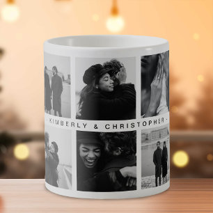 Create Your Own 10 Photo Collage & Custom Text Coffee Mug