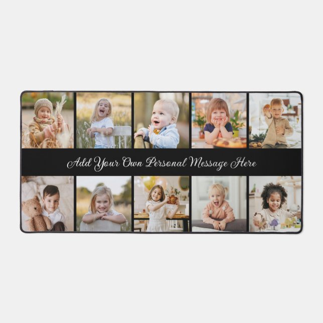 Create Your Own 10 Photo Collage Desk Mat (Front)