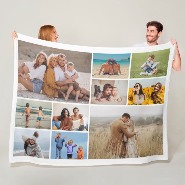 Create Your Own 10 Photo Collage Fleece Blanket (In Situ)