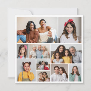 Create Your Own 10 Photo Collage Greeting Card