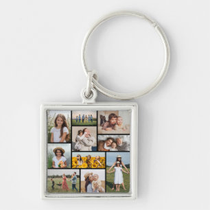 Create Your Own 10 Photo Collage Key Ring
