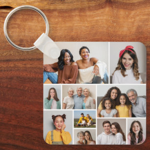 Create Your Own 10 Photo Collage Key Ring