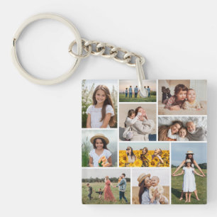 Create Your Own 10 Photo Collage Key Ring