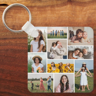 Create Your Own 10 Photo Collage Key Ring