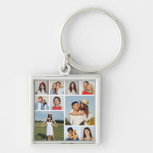 Create Your Own 10 Photo Collage Key Ring