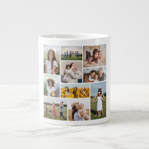 Create Your Own 10 Photo Collage Large Coffee Mug