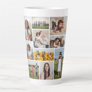 Create Your Own 10 Photo Collage Latte Mug