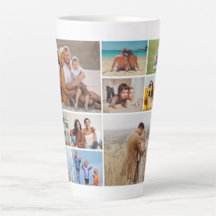Create Your Own 10 Photo Collage Latte Mug