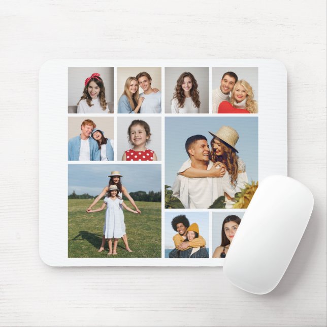 Create Your Own 10 Photo Collage Mouse Pad (With Mouse)