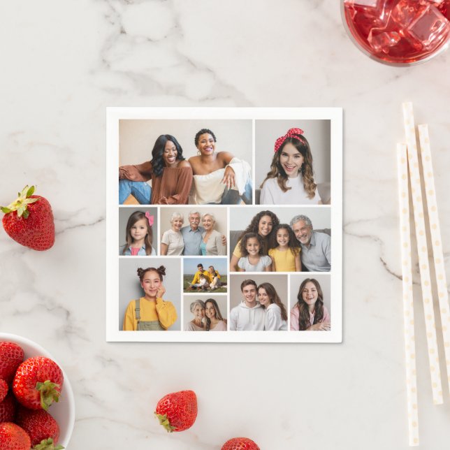 Create Your Own 10 Photo Collage Napkin (Insitu)