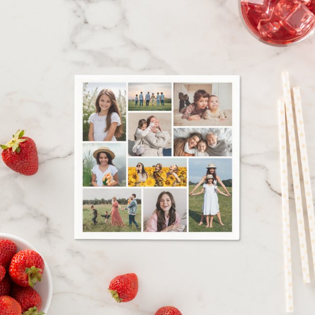 Create Your Own 10 Photo Collage Napkin (Insitu)