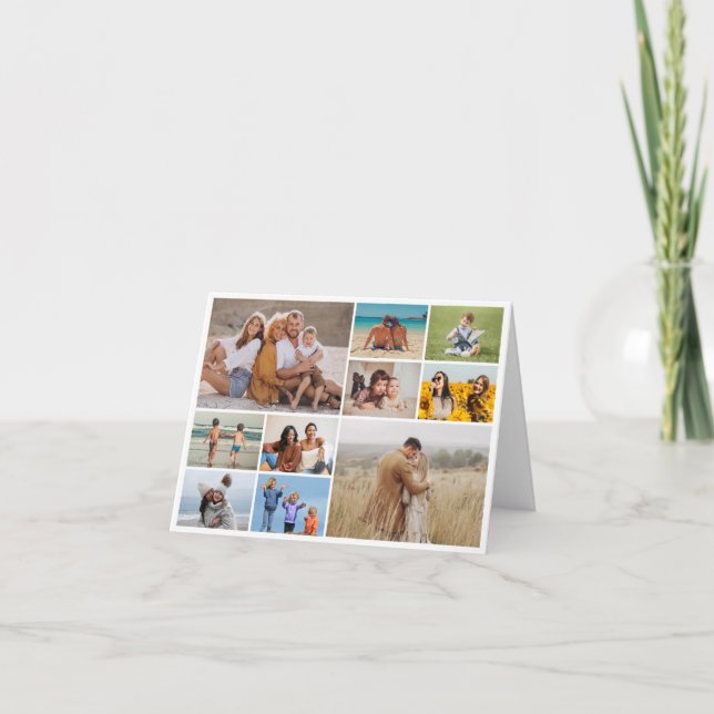 Create Your Own 10 Photo Collage Note Card (Front)
