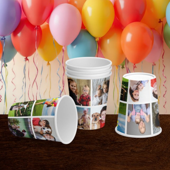Create Your Own 10 Photo Collage Paper Cup (Creator Uploaded)