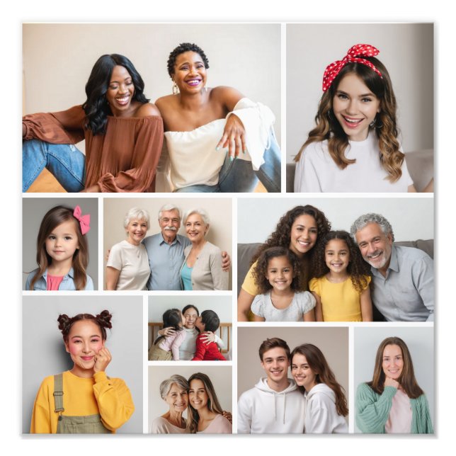 Create Your Own 10 Photo Collage Photo Enlargement (Front)