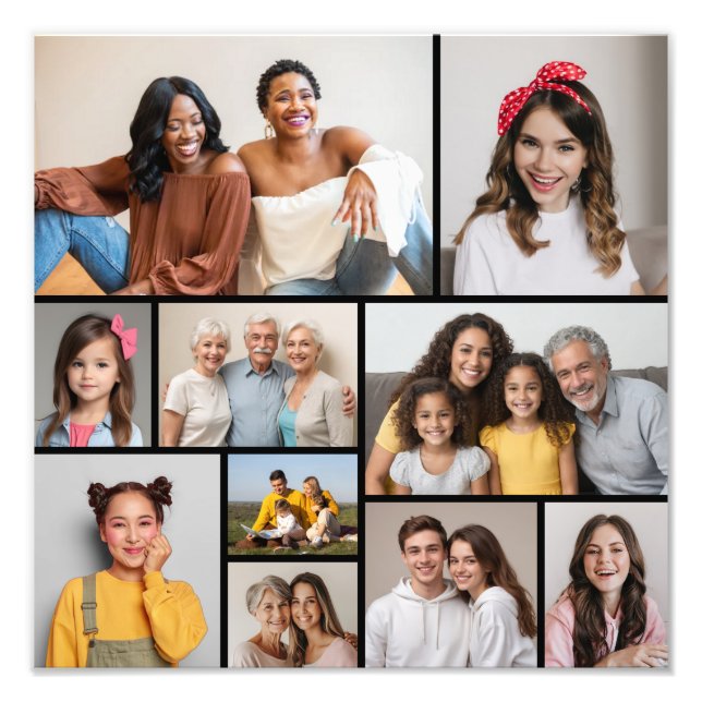 Create Your Own 10 Photo Collage Photo Enlargement (Front)