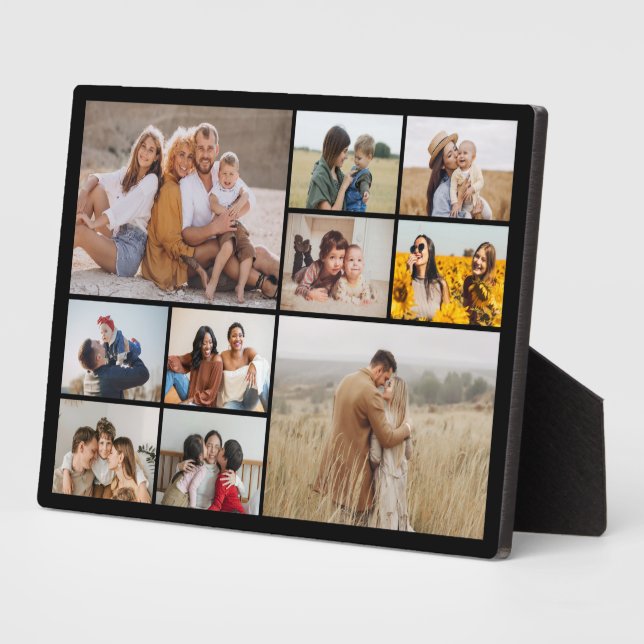 Create Your Own 10 Photo Collage Plaque (Side)