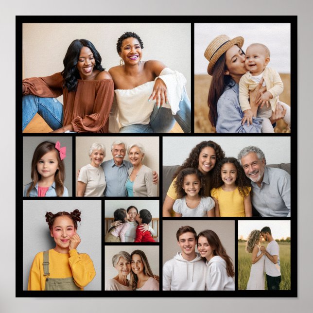 Create Your Own 10 Photo Collage Poster (Front)