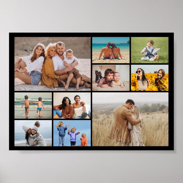 Create Your Own 10 Photo Collage Poster (Front)