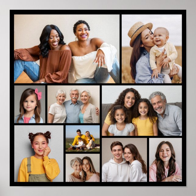 Create Your Own 10 Photo Collage Poster (Front)