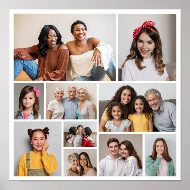 Create Your Own 10 Photo Collage Poster (Front)