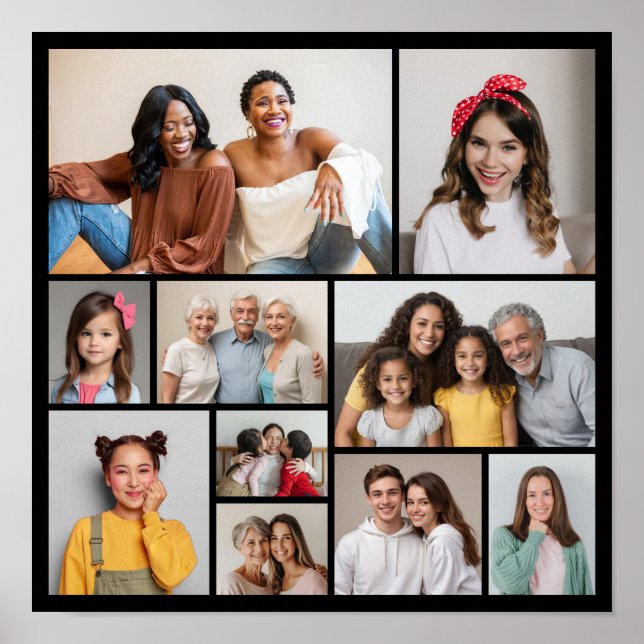 Create Your Own 10 Photo Collage Poster (Front)