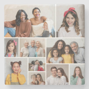 Create Your Own 10 Photo Collage Stone Coaster