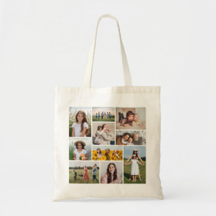 Create Your Own 10 Photo Collage Tote Bag