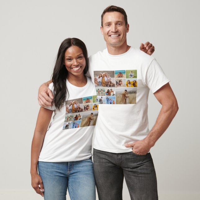 Create Your Own 10 Photo Collage Unisex T-Shirt (Unisex)