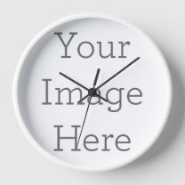 Create Your Own 10" White-Framed Wall Clock