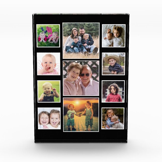 Create Your Own 11 Family Photo Collage Black (Front)