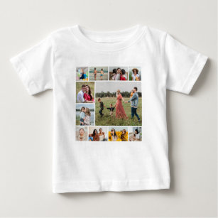 Create Your Own  11 Photo Collage Baby T-Shirt