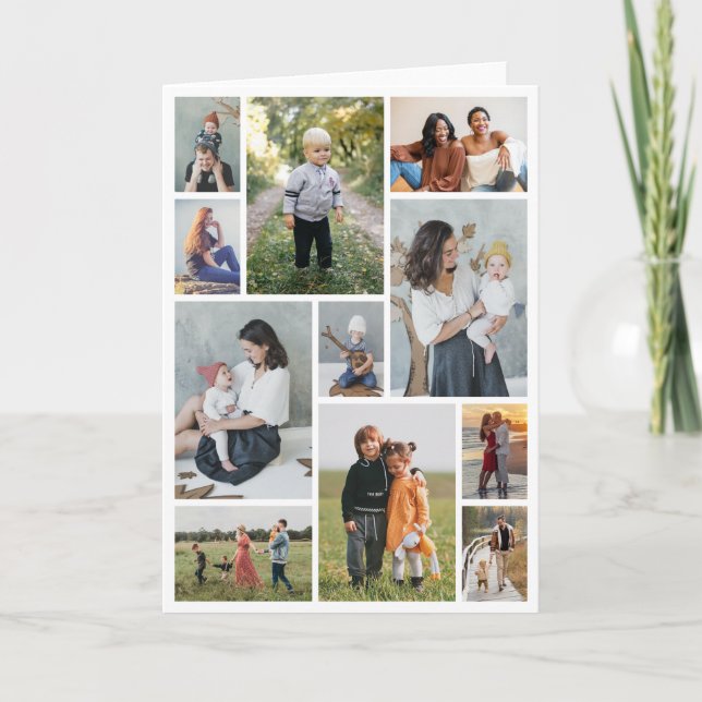 Create Your Own 11 Photo Collage Card (Front)