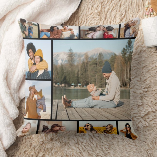 Create Your Own 11 Photo Collage  Cushion (Blanket)