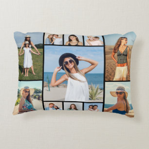 Create Your Own 11 Photo Collage Decorative Cushion