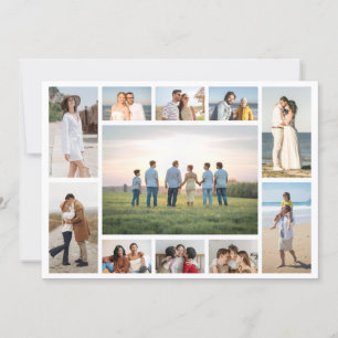 Create Your Own 11 Photo Collage Greeting Card
