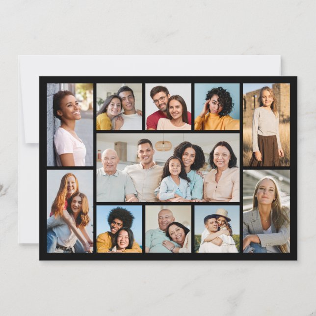 Create Your Own 11 Photo Collage Greeting Card (Front)
