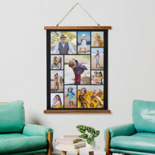 Create Your Own 11 Photo Collage Hanging Tapestry